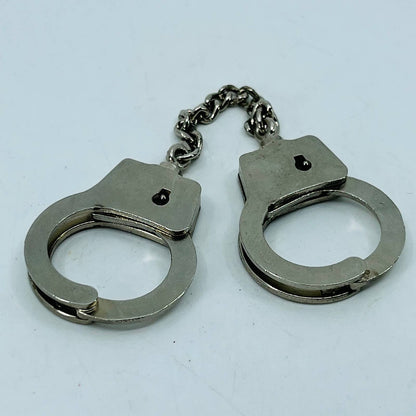 Vintage Metal Mini Handcuffs Keychain Bag Pendant Keyring Key Holder SB1