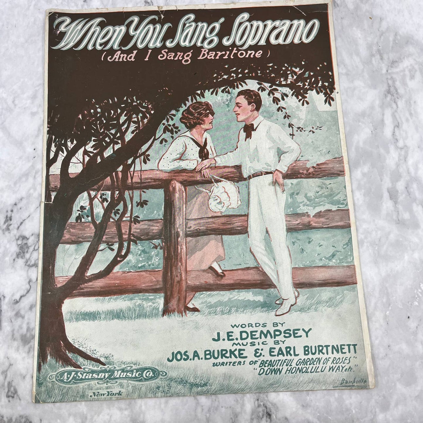 1917 When You Sang Soprano and I Sang Baritone J.E. Dempsey TH1