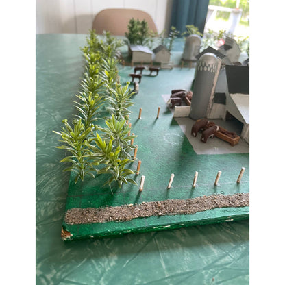 HUGE Vintage Handmade Farmstead Working Farm Miniature Scale Diorama