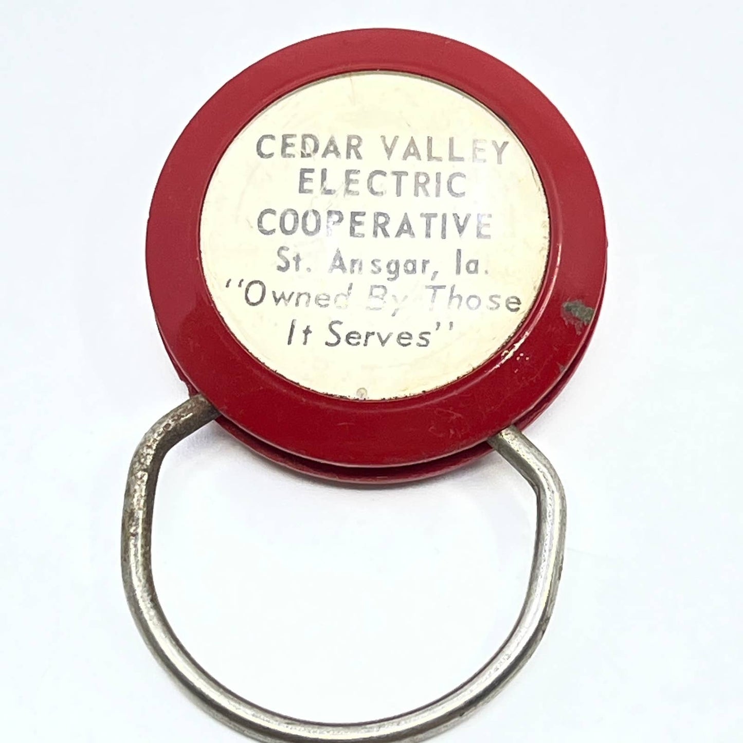 Vtg Key Chain Cedar Valley Electric Cooperative Rural St. Ansgar IA Keychain SD5