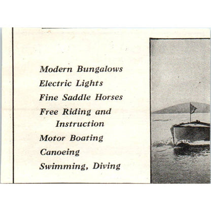 Sargent Camps Peterboro N.H. - 1921 Original Ad TJ7-S8