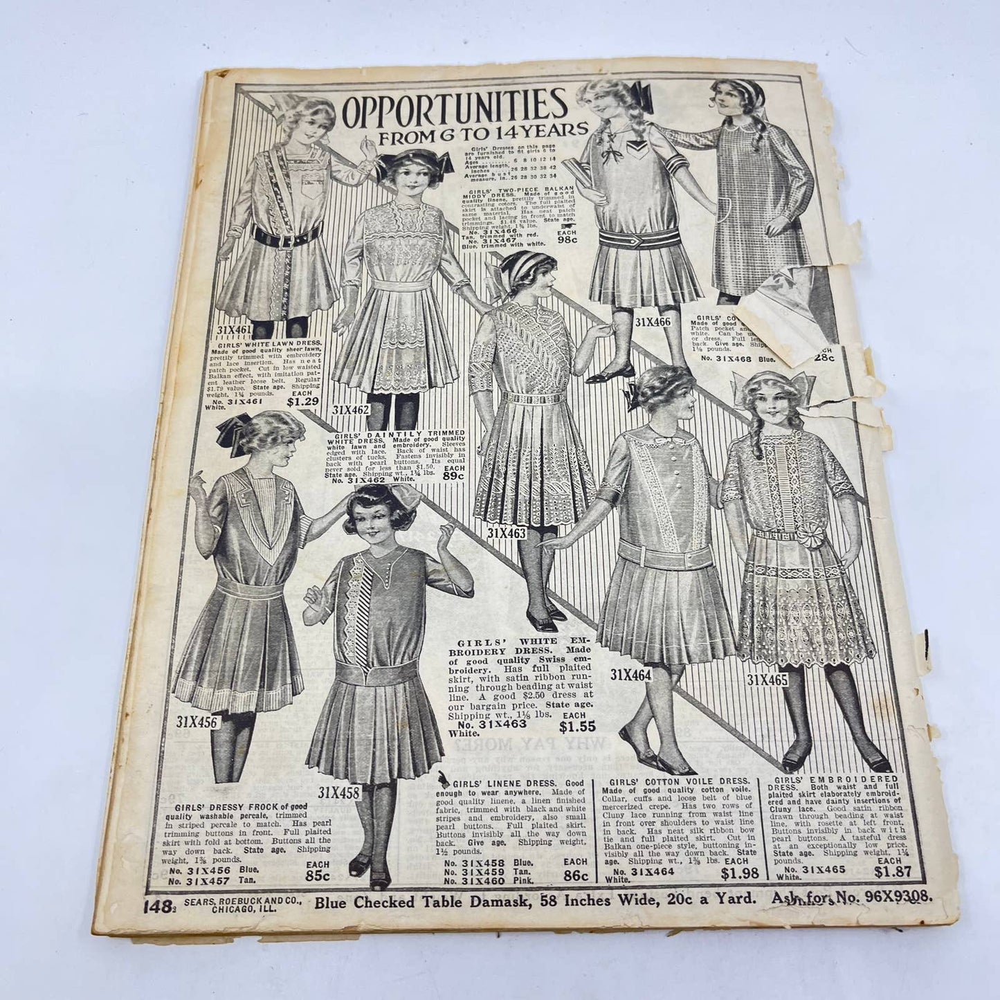 RARE Sears 1914 Bargain Supplement Catalog Sears Roebuck  Coverless TF7