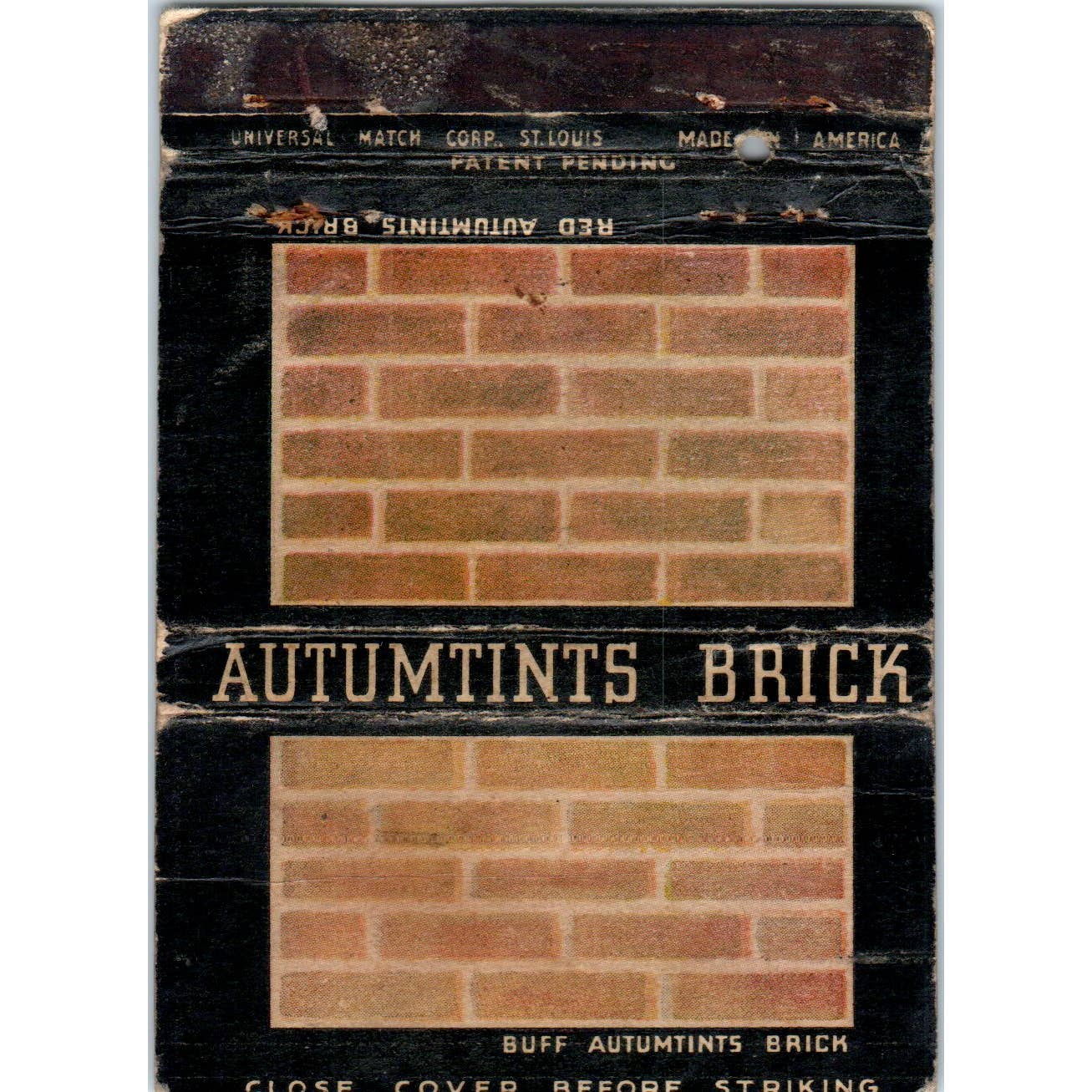 Autumtints Brick Illinois Brick Company Advertising Matchbook Cover SA1-M5