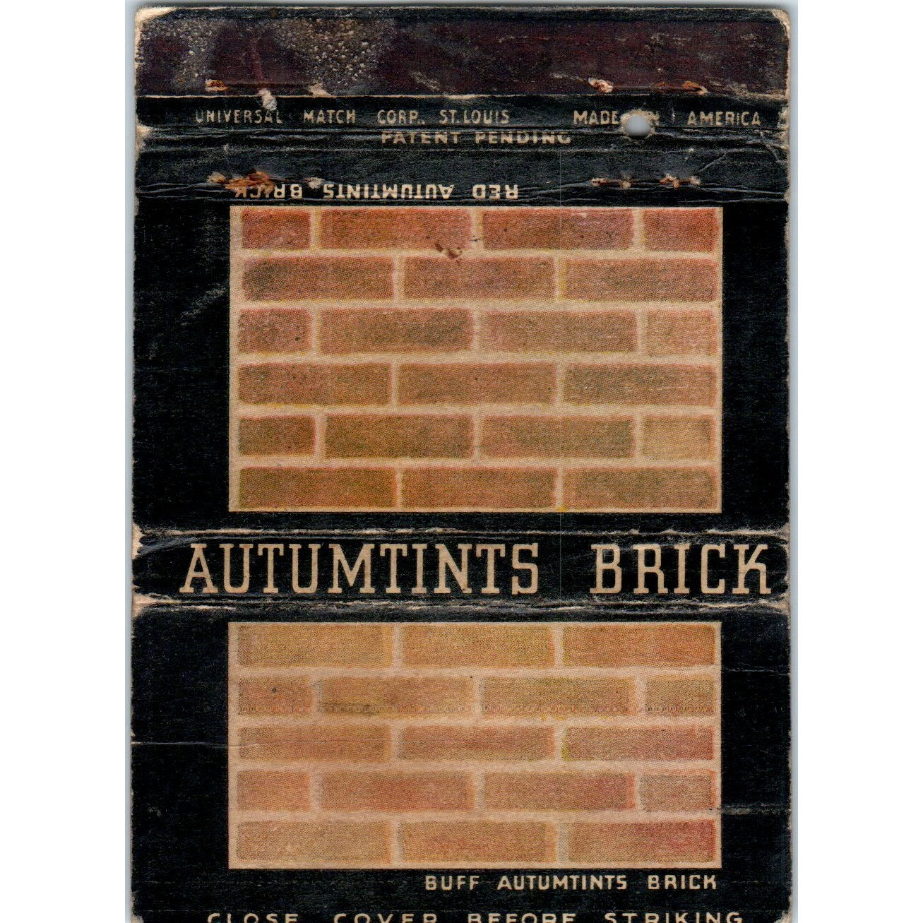 Autumtints Brick Illinois Brick Company Advertising Matchbook Cover SA6-M5