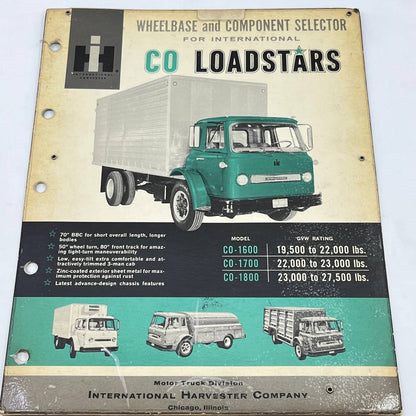 1963 IH Loadstar CO-1600 Tractor Selector Weight Distribution Calculator TF8