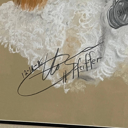 Original Large Framed Art Painting 17x21" Poodle "Shamee" Signed Heiffer