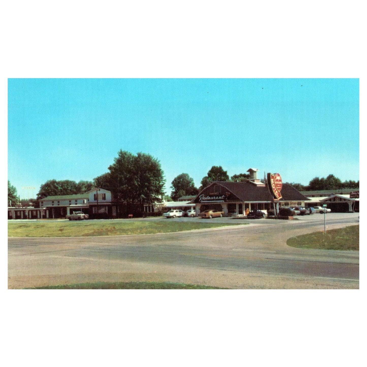 Vintage Postcard - Jay's Motel & Restaurant Vandalia Illinois TJ7-1