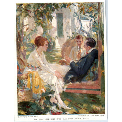 c1920 Harper's Magazine Print Lithograph - Walter Biggs - The Busy Duck SF3-1