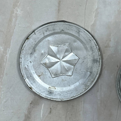 Vintage Tin Collapsible Drinking Cup with 6 Pointed Star on Lid TC5-S3