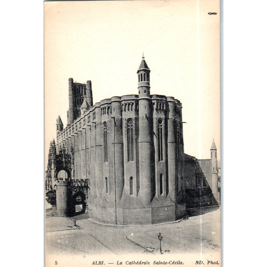 Albi La Cathédrale Ste-Cécile Original Postcard P1-15