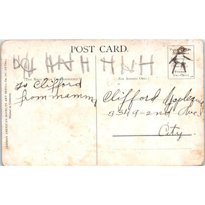 Antique Postcard Trio of German Shepherd Dogs w/ Docked Ears/Tails Germany EA3