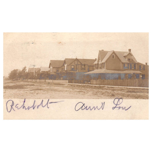 Residential Street in Rehoboth Delaware 1906 - Original Postcard RPPC TJ8-4