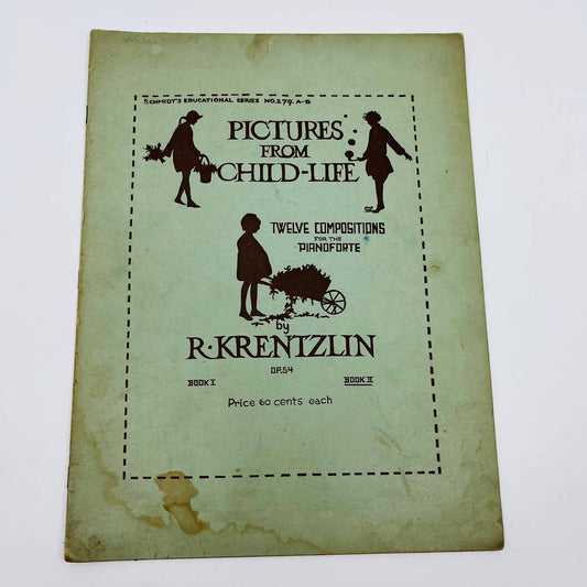 1922 Sheet Music for Children R. Krentzlin 12 Compositions M1