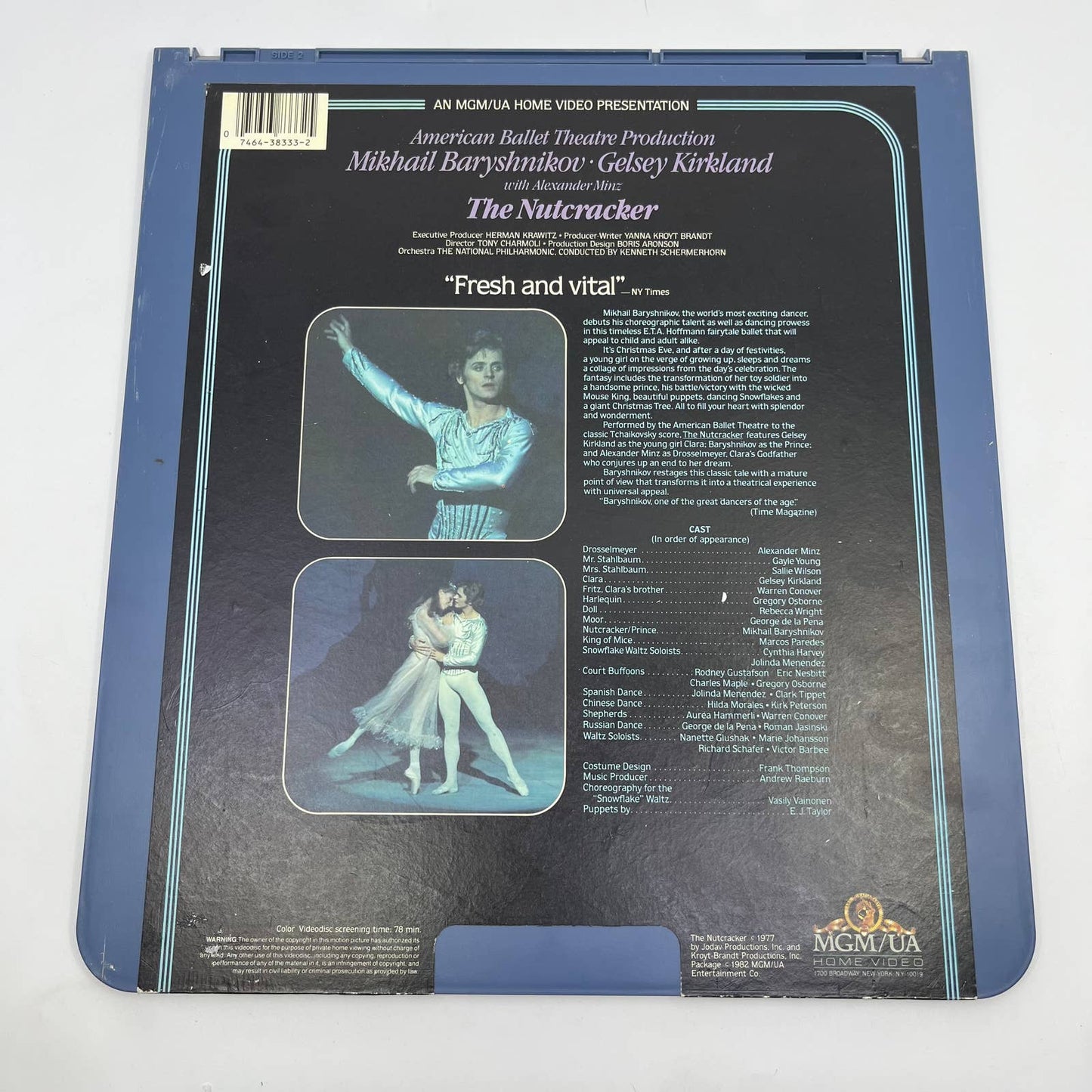 The Nutcracker MGM - RCA SelectaVision - CED VideoDisc TG5