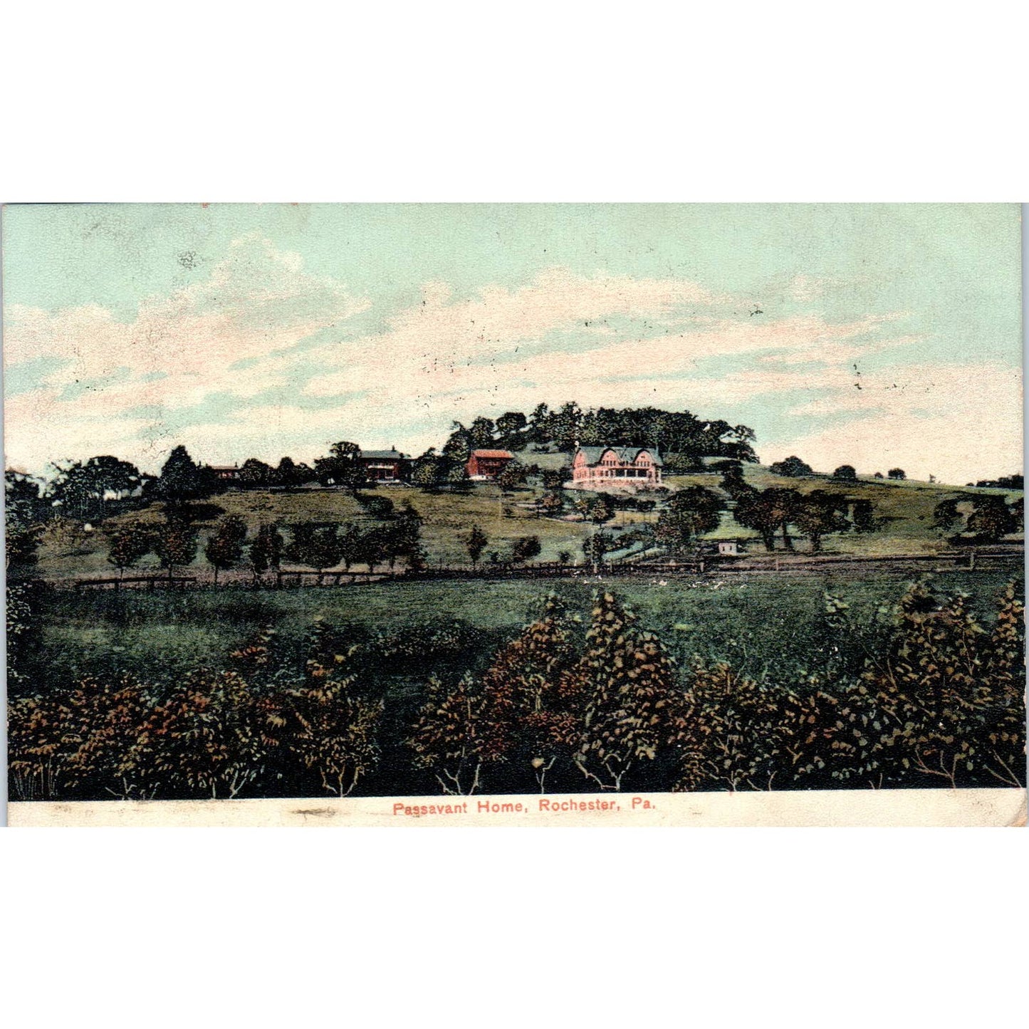 Passavant Home for Epileptics Rochester PA 1908 Original Postcard TK1-21