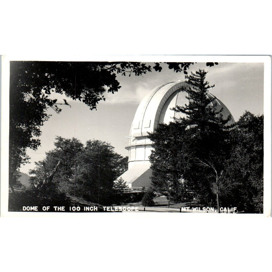 Hooker Reflector Mount Wilson Observatory CA 1948 RPPC Original Postcard P1-13