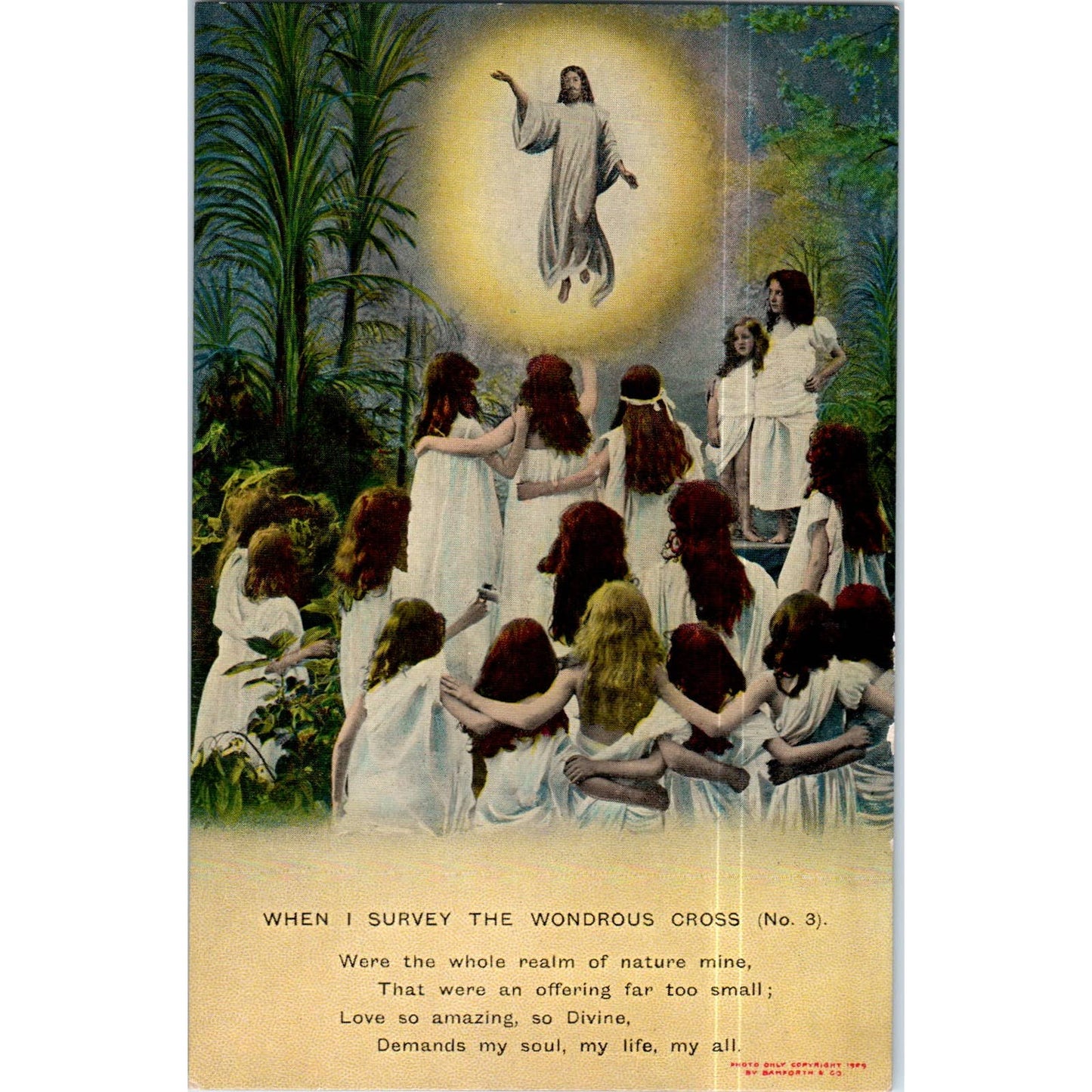 When I Survey the Wondrous Cross Original Postcard TK1-P13