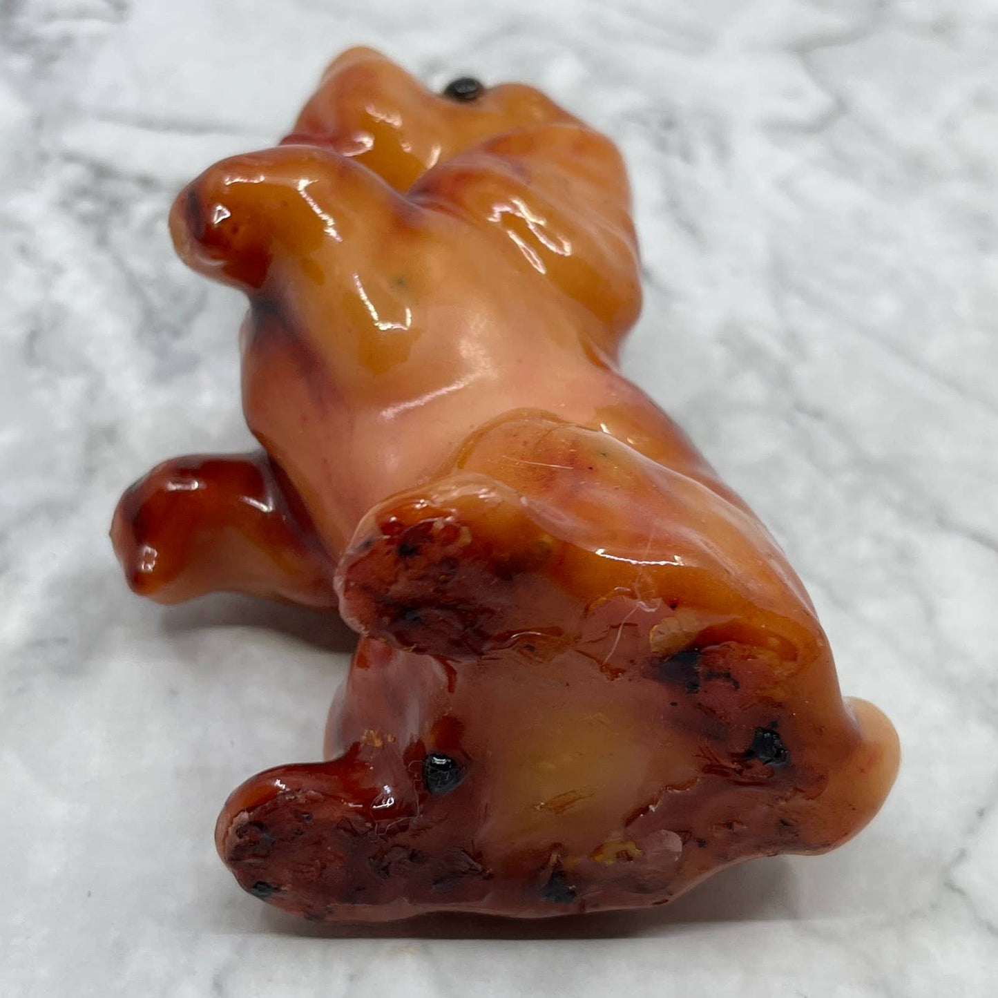 1970s Retro Cocker Spaniel Dog Candle Glazed Wax 4" TE3