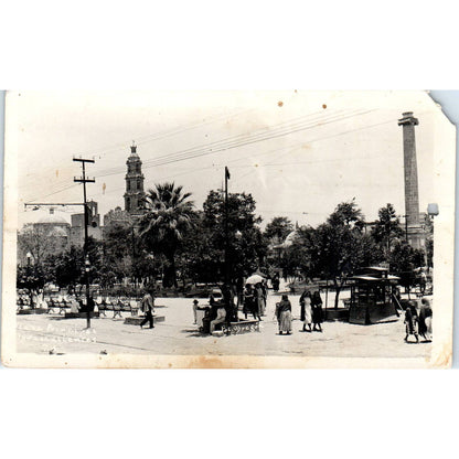 Plaza Principal Aguascalientes, Mexico RPPC Original Postcard TK1-21