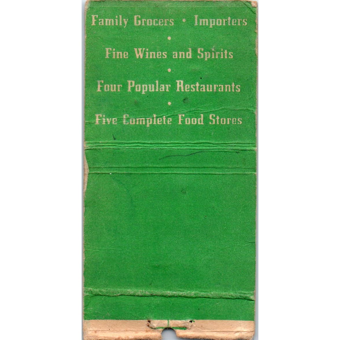 Wolferman's Fine Foods Kansas City MO Advertising Matchbook Cover SA9-M6