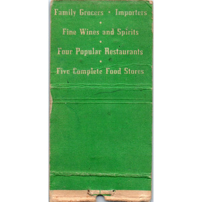 Wolferman's Fine Foods Kansas City MO Advertising Matchbook Cover SA9-M6