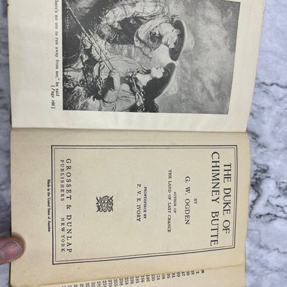 The Duke of Chimney Butte - G.W. Ogden Hardcover - 1920 TK2