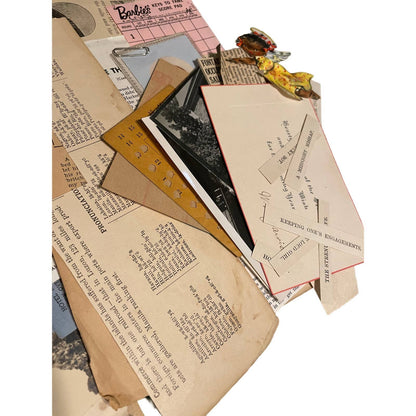 Antique/Vintage Junk Journal Paper Ephemera Lot - Over 100 Pieces - Approx 2 Lbs