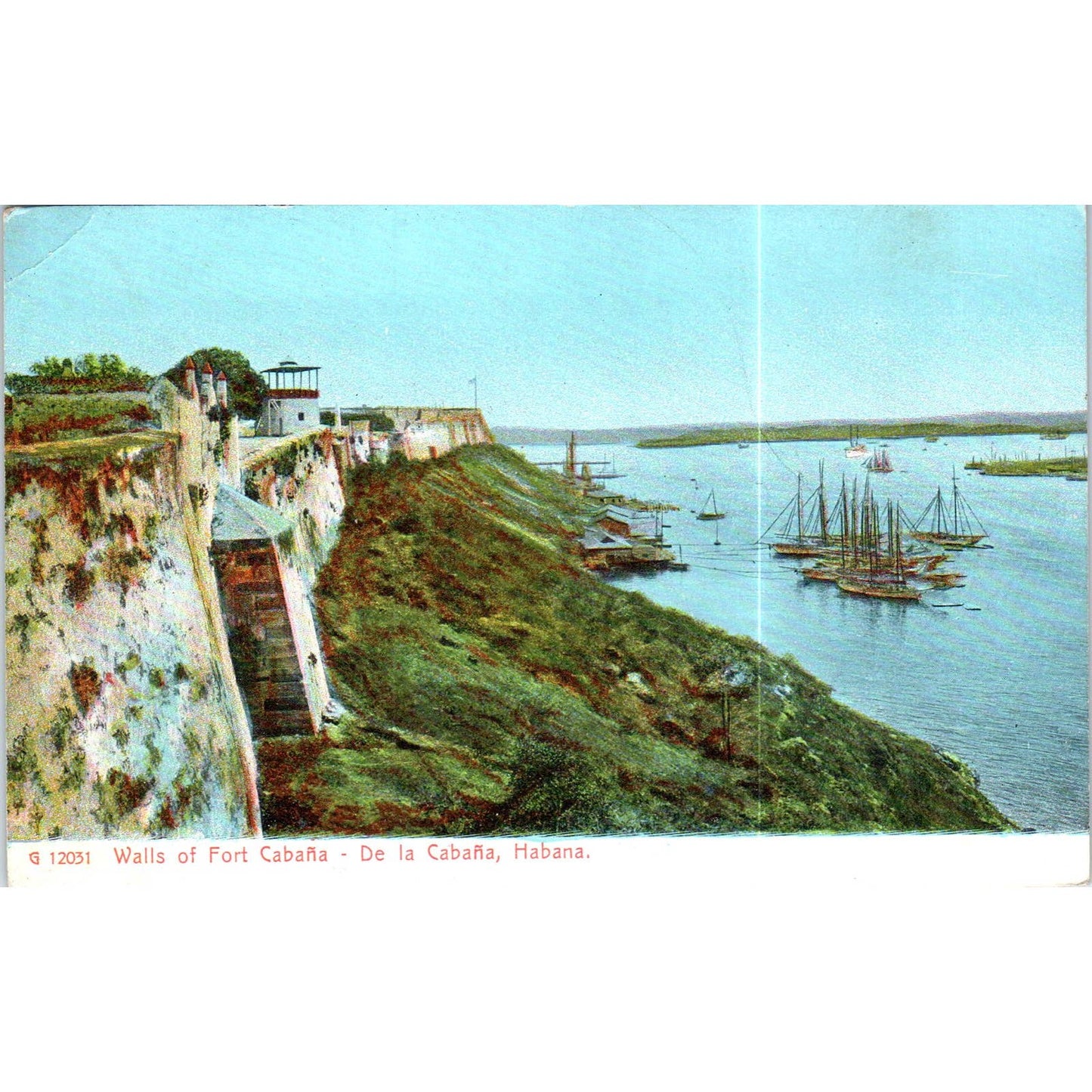 Walls of Fort Cabana c1906 Havana Cuba Original Postcard TK1-P16