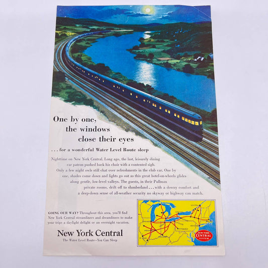 1930s Art Deco New York Central System Railroad RR Advertisement AA9