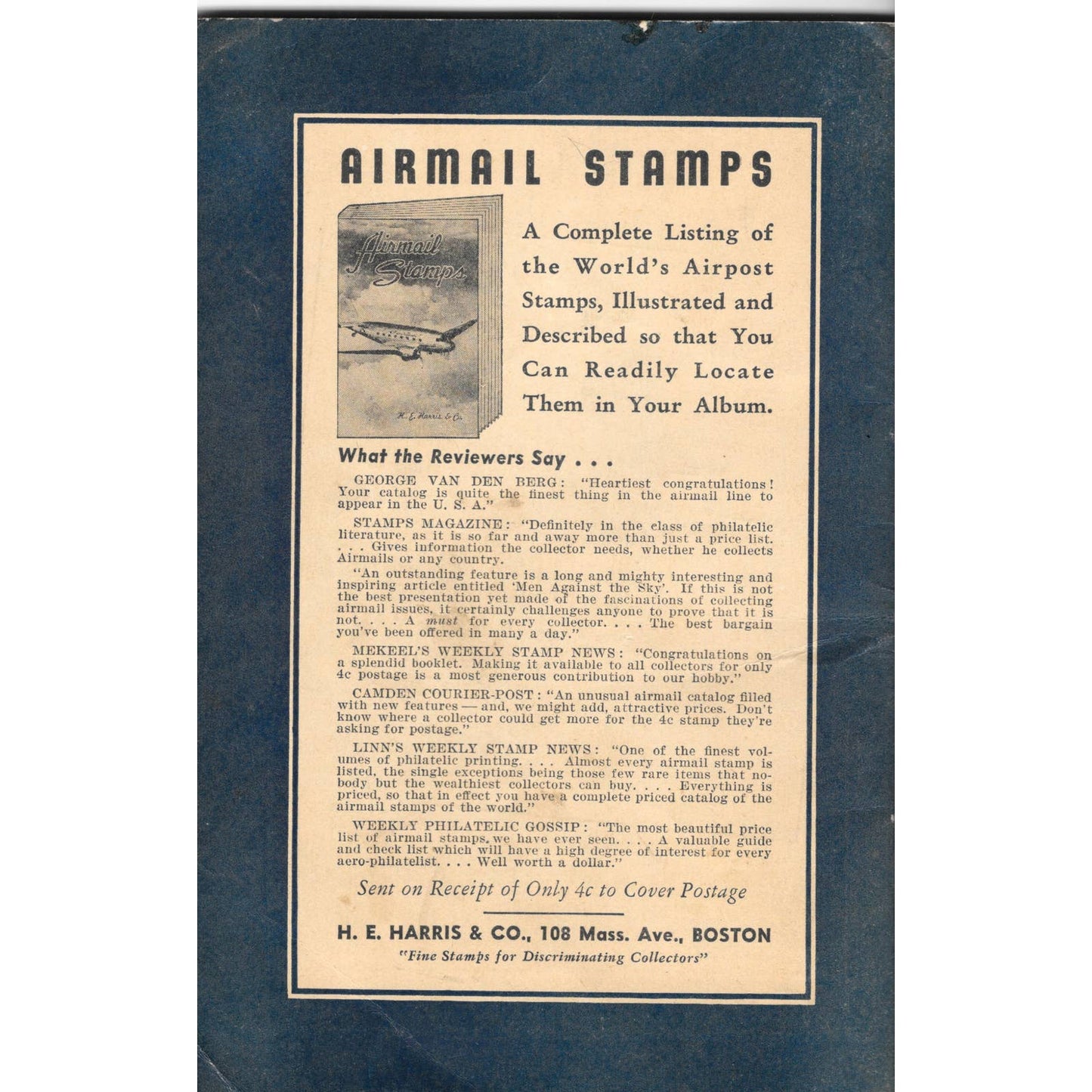 United States Stamps - H.E. Harris 1943 Stamp Catalog TJ7