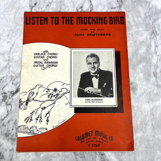 Listen to the Mockingbird Alice Hawthorne Carl Schreiber 1936 Sheet Music V37-5