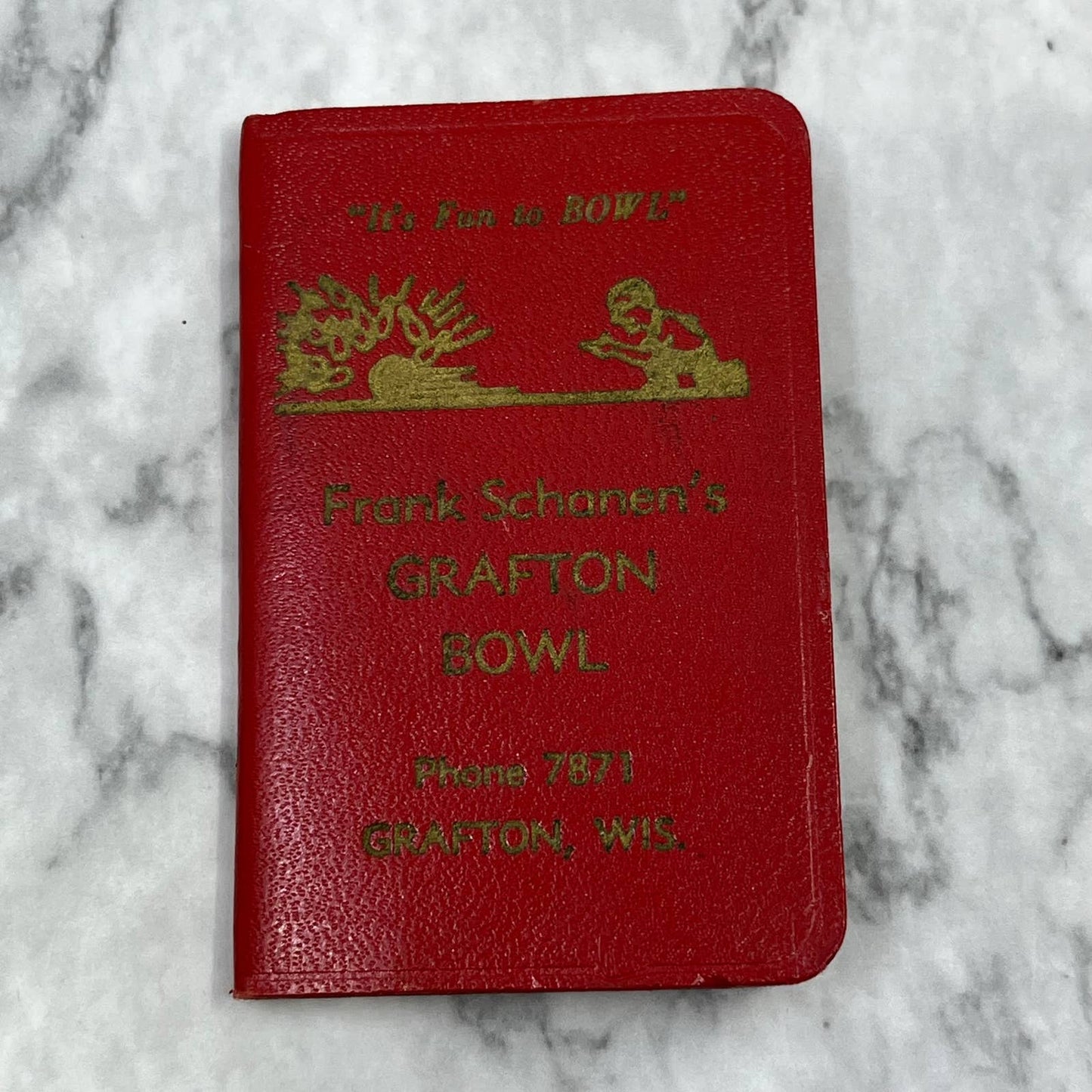 1950 Frank Schanen’s Grafton Bowl Pocket Bowler’ Record Book Grafton WI SF1