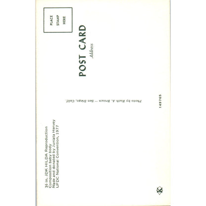 JDK Hilda Reproduction Doll UFDC Convention 1977 Original Postcard PB8