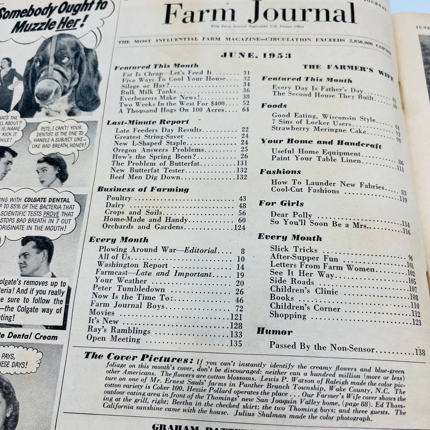 Farm Journal Magazine June 1953 Plowing Around War 5 Ways To Cool Your House BA4