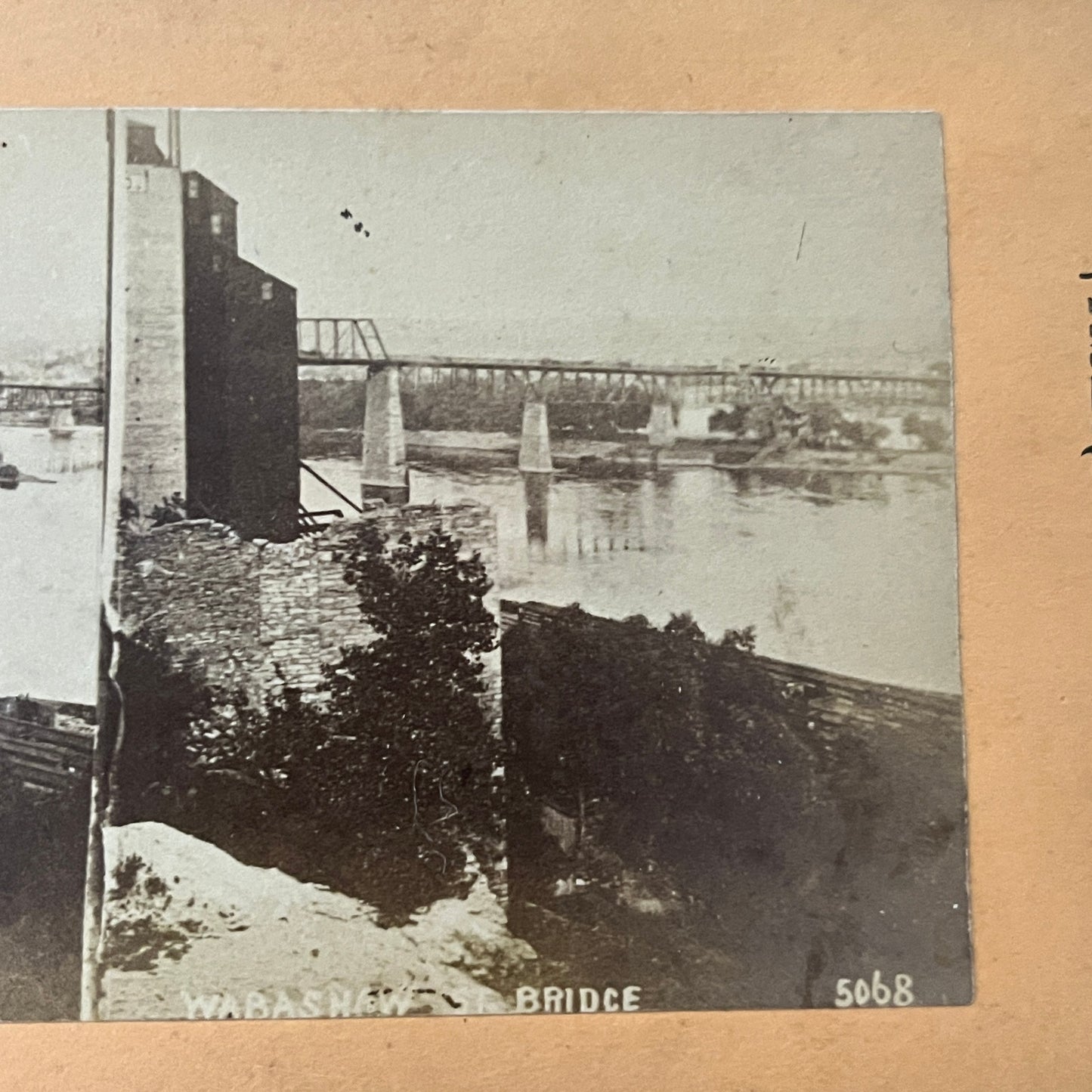 Wabasha Street Bridge St. Paul MN Antique Stereoview Card H2-4