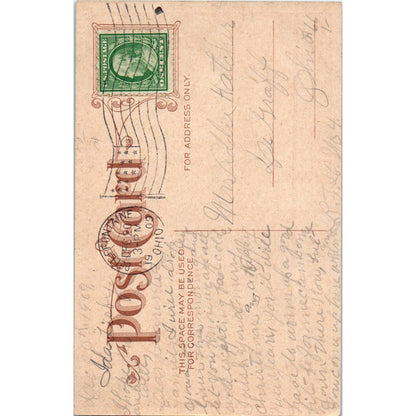 Postcard Collage (Visual art) Bellefontaine OH 1909 Original Postcard TK1-P12