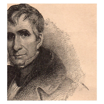 Robert Fulton Portrait 3x3.5" Original Engraving 1899 AK3-7