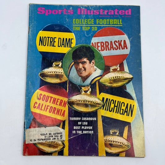 Sports Illustrated Magazine Sept 13 1971 College Football Preview Casanova TH3