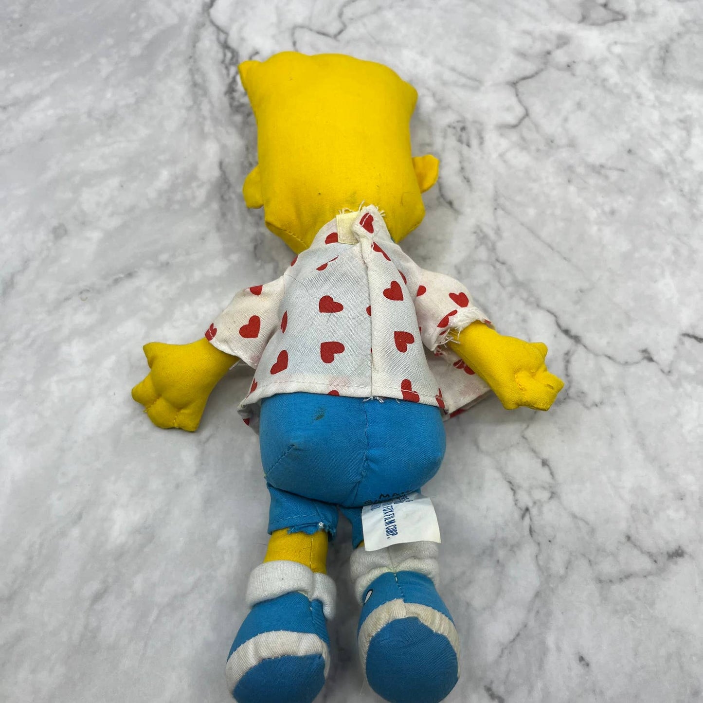 1990 Bart Simpson Plush Valentines Doll No Kissing Please By Dan Dee 10" TE2