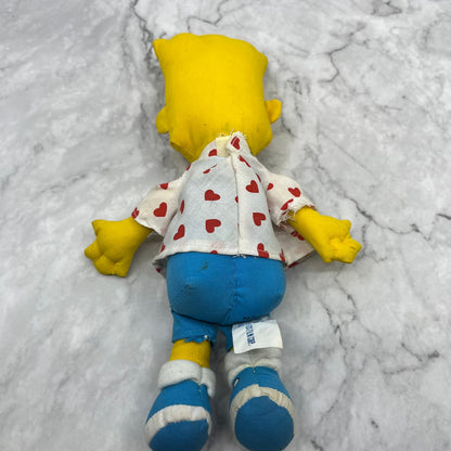 1990 Bart Simpson Plush Valentines Doll No Kissing Please By Dan Dee 10" TK3