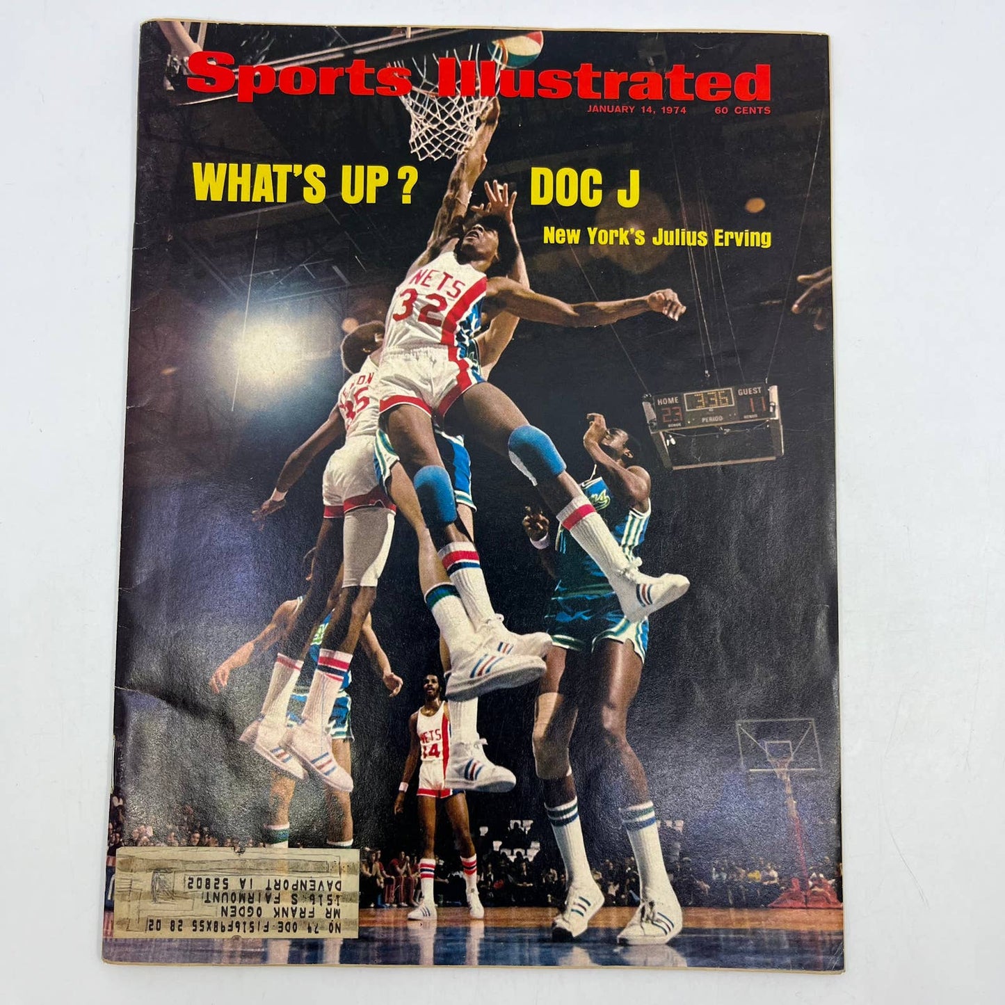 January 14, 1974 Sports Illustrated, Dr J, Julius Erving, New York Nets, NBA TD2