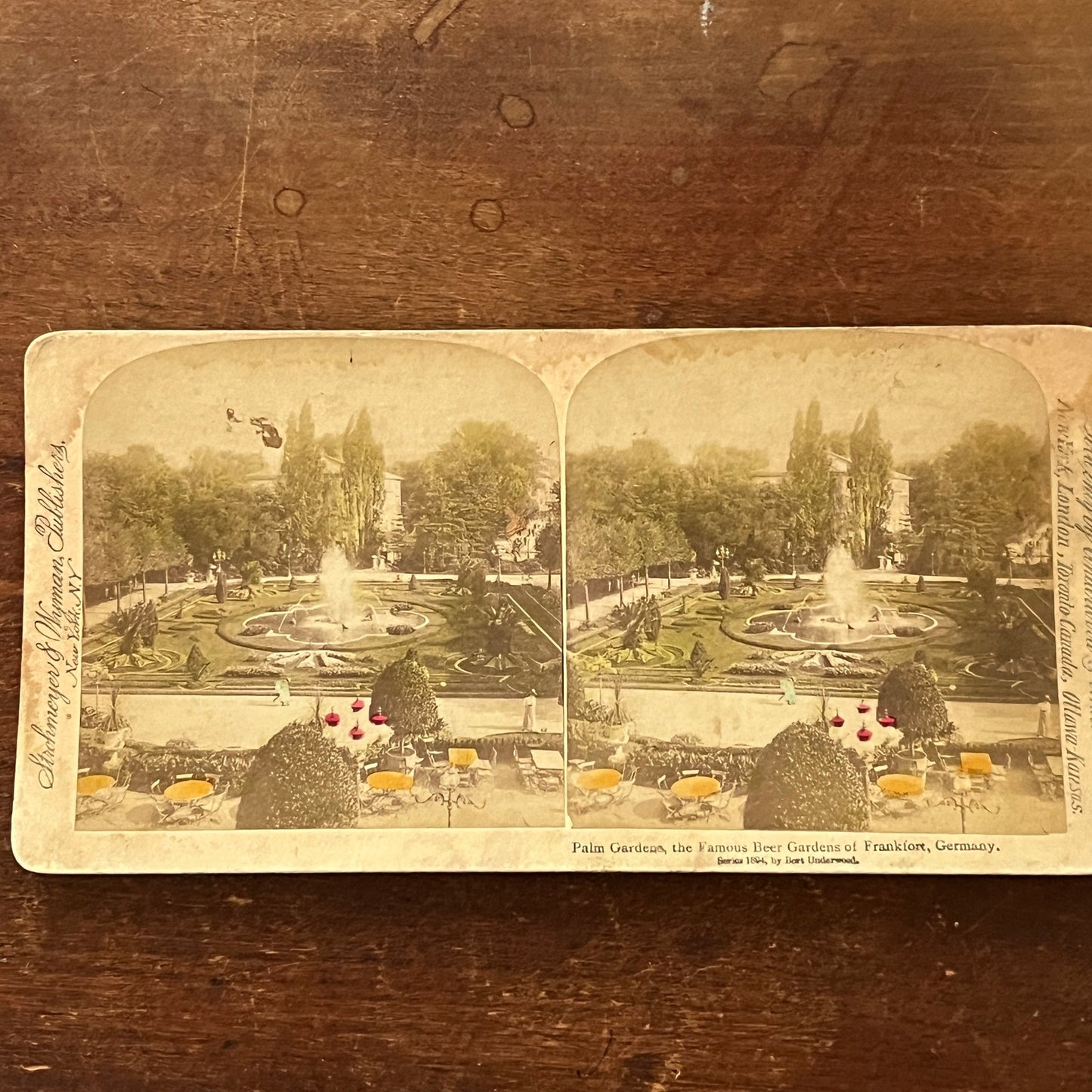 Palm Gardens Beer Gardens of Frankfort Germany 1894 Stereoview Card H2-5