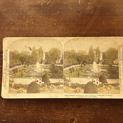 Palm Gardens Beer Gardens of Frankfort Germany 1894 Stereoview Card H2-5