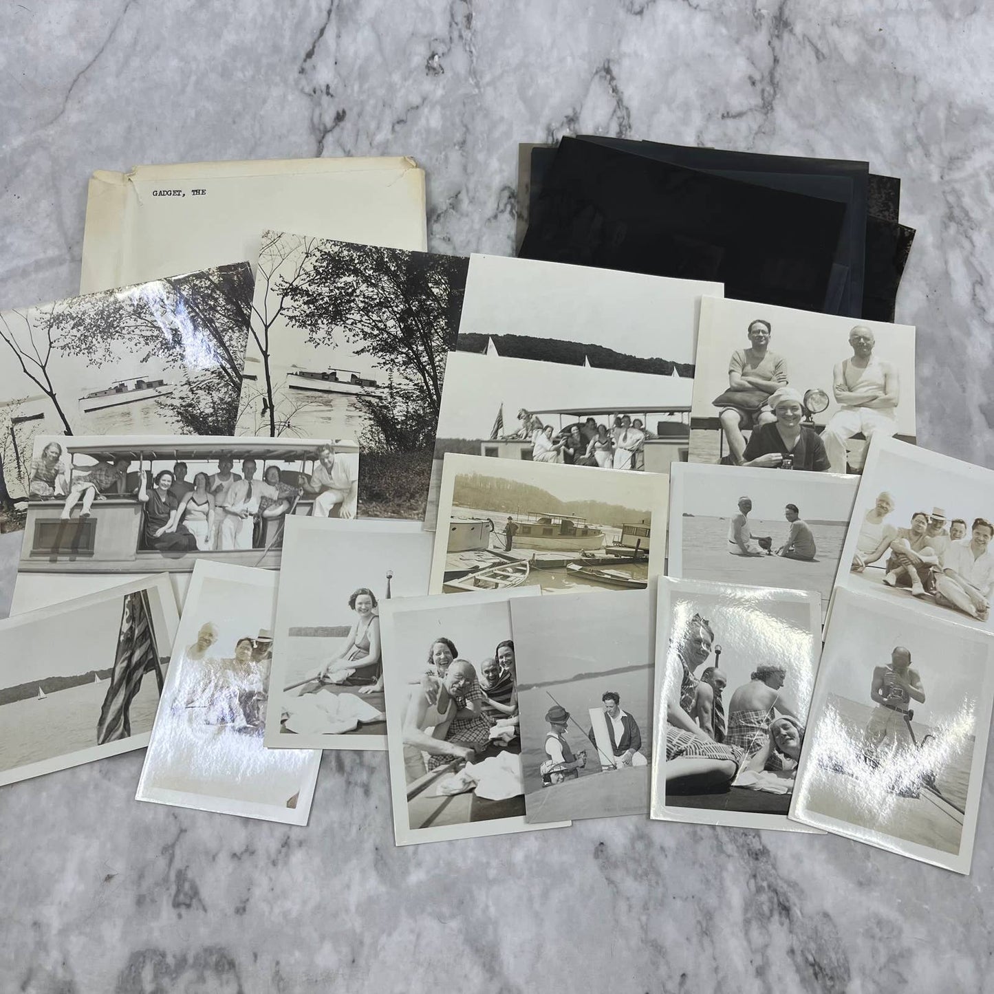 1930s Collection of Photos & Negatives Boating Trip in Virginia TJ9-PG5