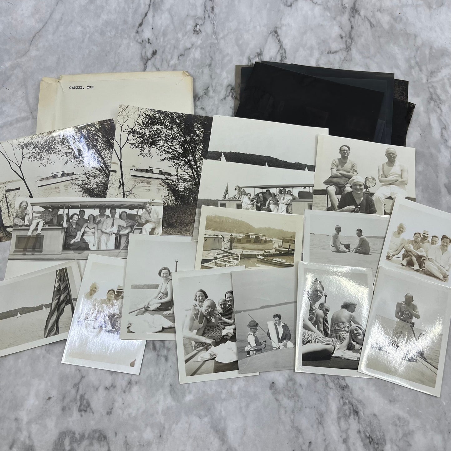 1930s Collection of Photos & Negatives Boating Trip in Virginia P4-10