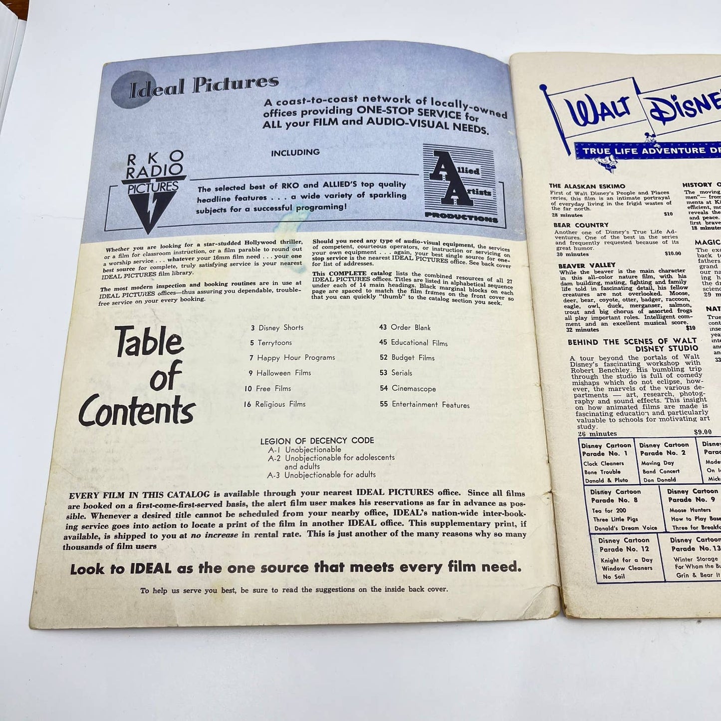 1960 IDEAL PICTURES 16MM Movie Rental and Loan Film Library Catalog TE2