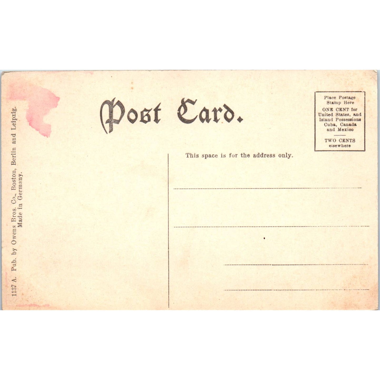 Antique Postcard Public Square Galion Ohio Liggett's Drug Store TD9