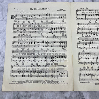 Vintage Sheet Music - By the Beautiful Sea Harry Carroll Harold R. Atteridge V39-2