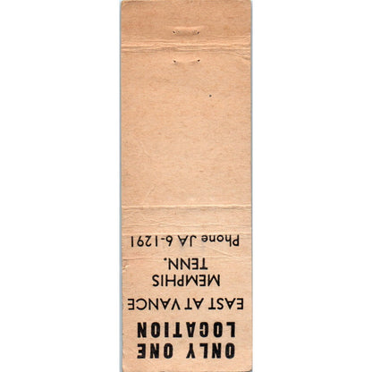 John P. Robilio's Cafeteria Memphis TN Advertising Matchbook Cover MM9-9
