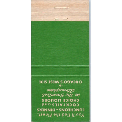 Duet Restaurant Cocktail Lounge Chicago Advertising Matchbook Cover MM10-3